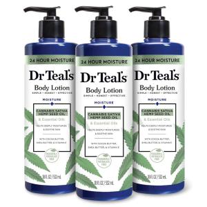 imageDr Teals Body Lotion Cannabis Sativa Hemp Seed Oil ampamp Essential Oils 18 oz Pack of 3Cannabis Sativa Hemp Seed Oil  Essential Oils