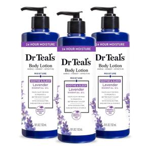 imageDr Teals Body Lotion Cannabis Sativa Hemp Seed Oil ampamp Essential Oils 18 oz Pack of 3Lavender  34 fl oz Pack of 3