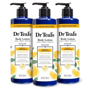 imageDr Teals Body Lotion Cannabis Sativa Hemp Seed Oil ampamp Essential Oils 18 oz Pack of 3Lemon Balm  Essential Oils