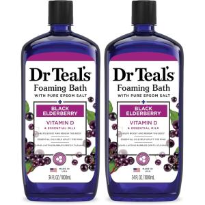 imageDr Teals Foaming Bath with Pure Epsom Salt Cannabis Sativa Hemp Seed Oil 34 fl oz Pack of 234 Fl Oz Pack of 2