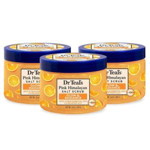 imageDr Teals Pure Epsom Salt Body Scrub Relax ampamp Relief with Eucalyptus ampamp Spearmint Essential Oils 16 oz Pack of 3Citrus