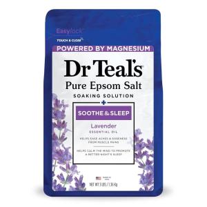 imageDr Teals Pure Epsom Salt Lavender ampamp Eucalyptus Duo Bundle 3 lbs Pack of 2Lavender