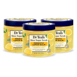 imageDr Teals Shea Sugar Body Scrub Cannabis Sativa Hemp Seed Oil with Essential Oils 19 oz Pack of 3Lemon