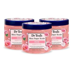 imageDr Teals Shea Sugar Body Scrub Cannabis Sativa Hemp Seed Oil with Essential Oils 19 oz Pack of 3Rose with Essential Oil