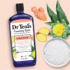 imageDr Teals Foaming Bath with Pure Epsom Salt Stress Relief with Ginseng ampamp Ginger 34 fl oz Pack of 4