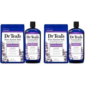 imageDr Teals Foaming Bath with Pure Epsom Salt Black Elderberry with Vitamin D 34 fl oz Pack of 42 Piece Set Pack of 2