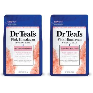 imageDr Teals Foaming Bath with Pure Epsom Salt Black Elderberry with Vitamin D 34 fl oz Pack of 448 Ounce Pack of 2